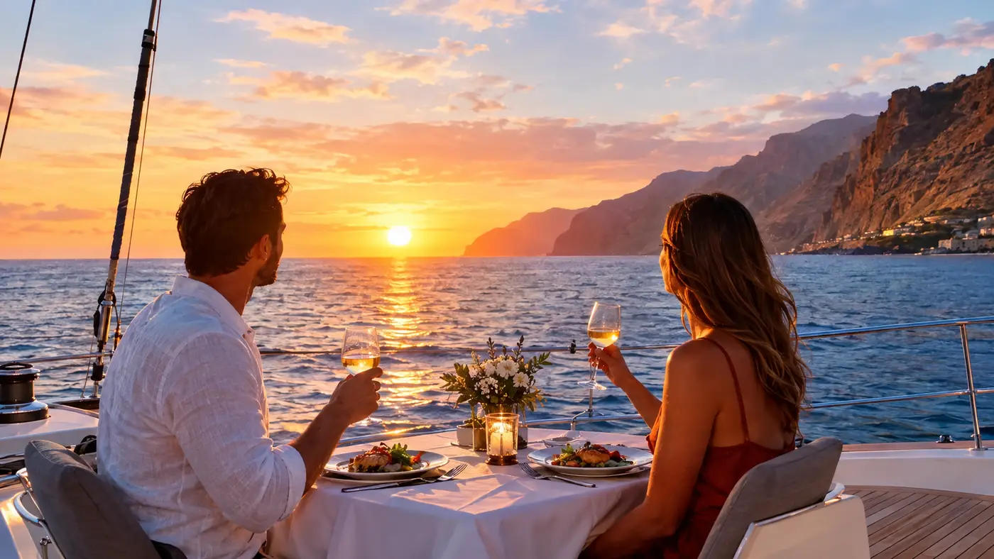 Sunset & Romantic Dinner Boat Trips in Tenerife